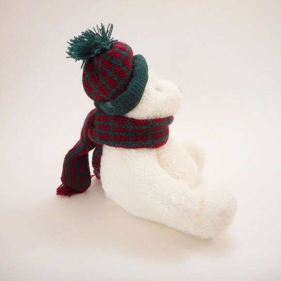 Marcel Schurman Plush Polar Bear Toy in Winter Hat and Scarf Holiday Christmas - Picture 2 of 8